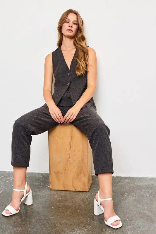 The Cami Vest- Charcoal