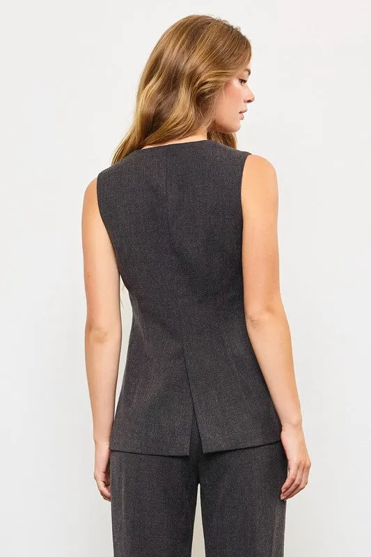 The Cami Vest- Charcoal