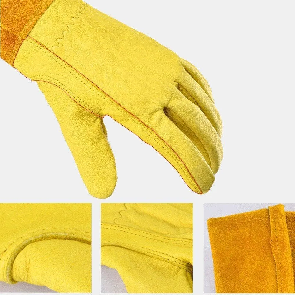 Thorn Proof Long Garden Gloves M -Yellow