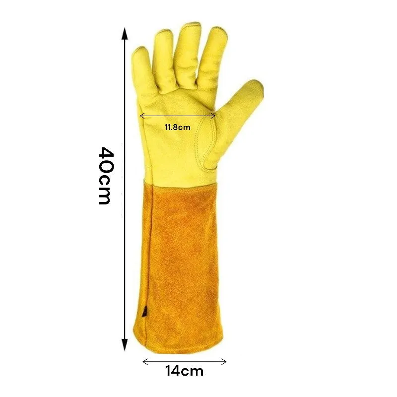 Thorn Proof Long Garden Gloves M -Yellow