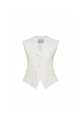 Tilia Hourglass Shawl Neck Twill Vest