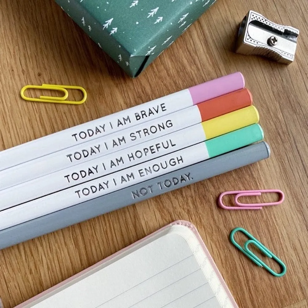 'Today I Am' Positive Pencils - Set of 5