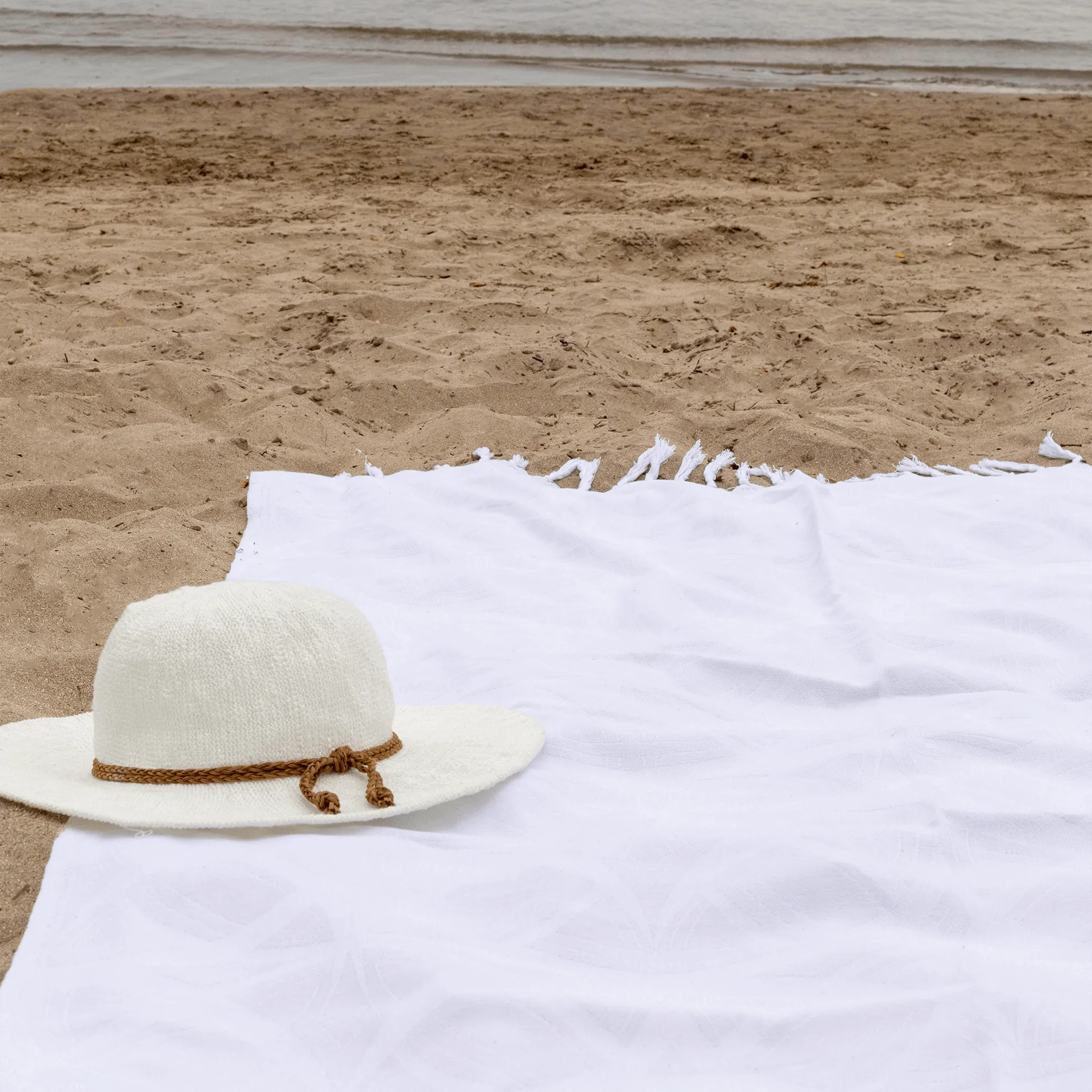 Turkish Cotton Towel Set / Blanc in White