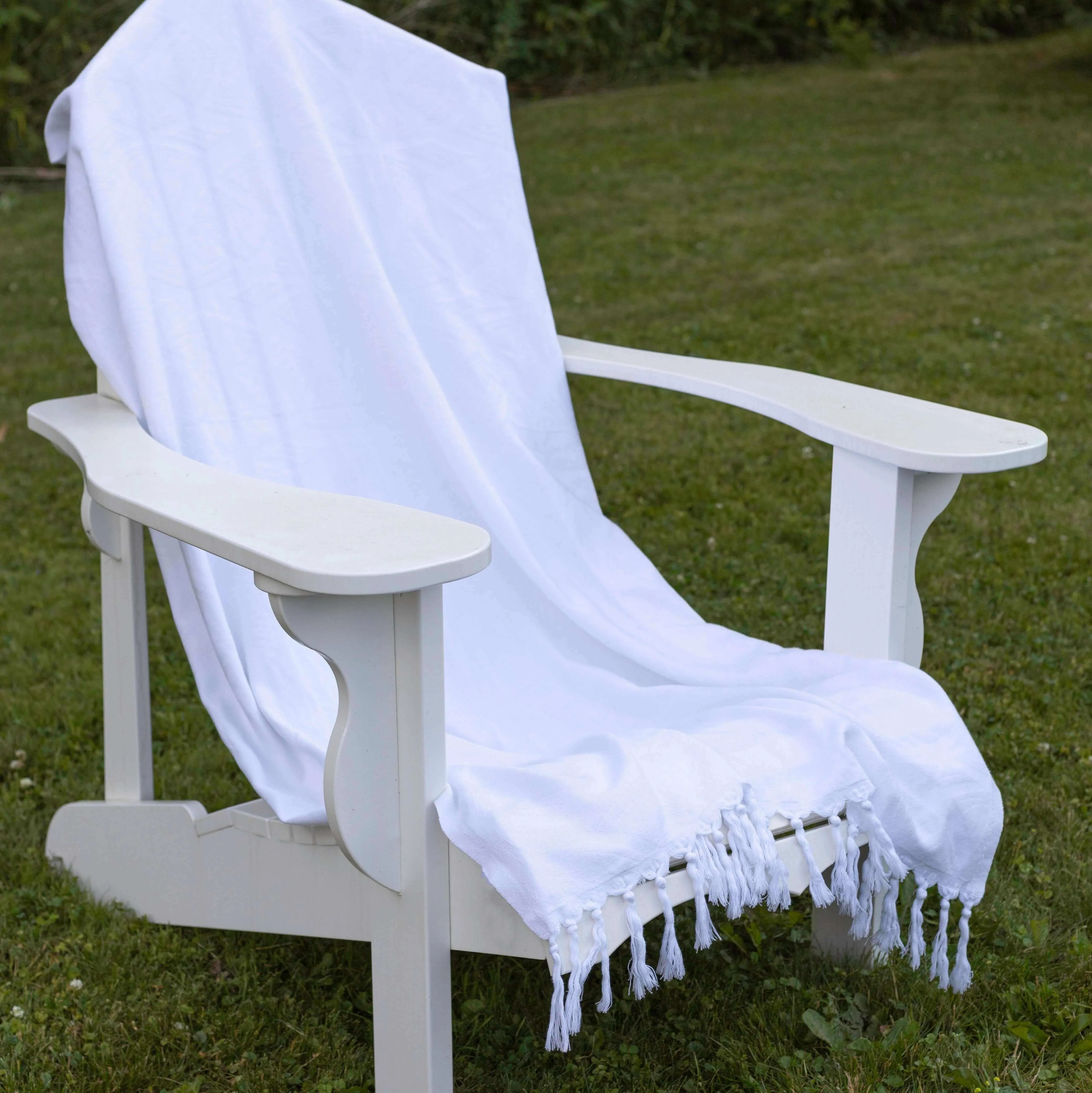 Turkish Cotton Towel Set / Blanc in White