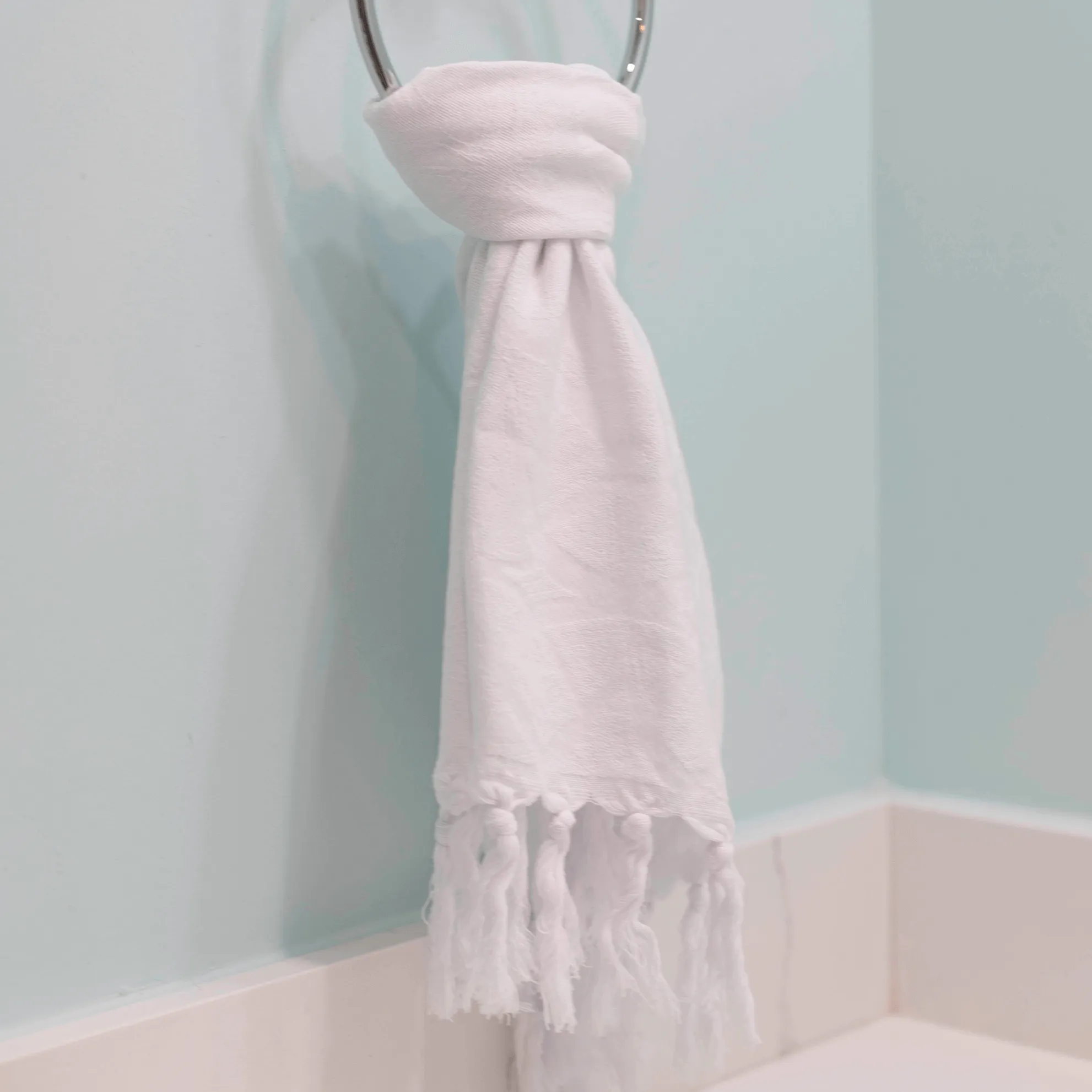 Turkish Cotton Towel Set / Blanc in White