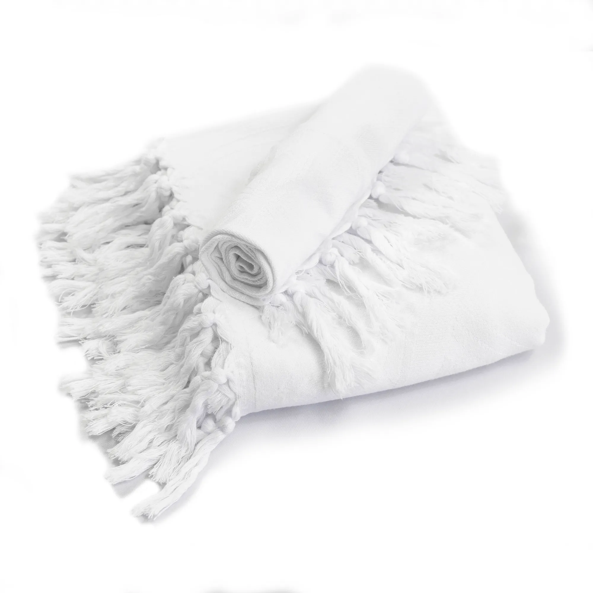 Turkish Cotton Towel Set / Blanc in White