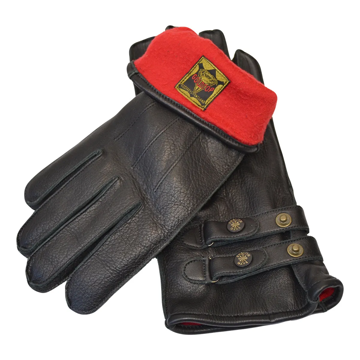 Twin Strap Fleece Lined Cafe Racer Gloves