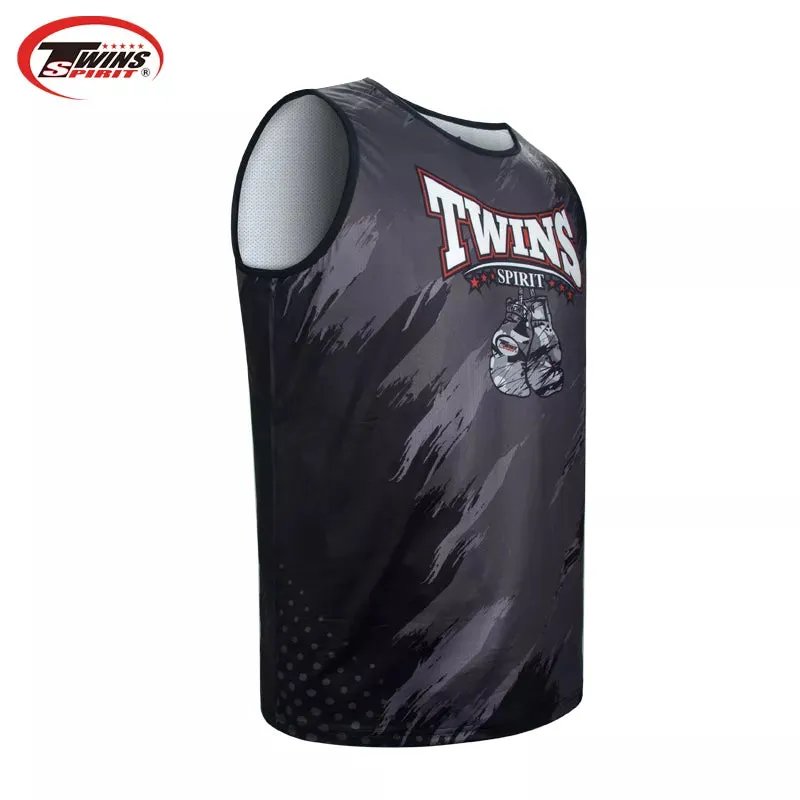 Twins Spirit WX2402 Muay Thai Boxing Vest Tank Top S-XXL Black