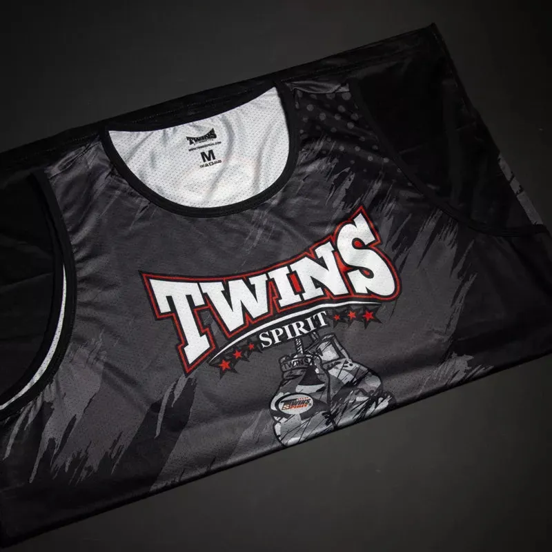 Twins Spirit WX2402 Muay Thai Boxing Vest Tank Top S-XXL Black