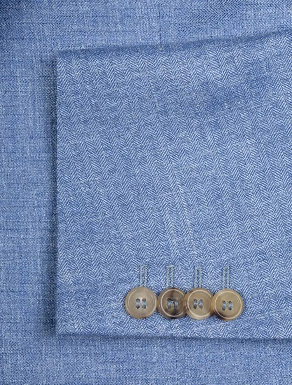 Unlined Wool Silk Linen Jacket Blue