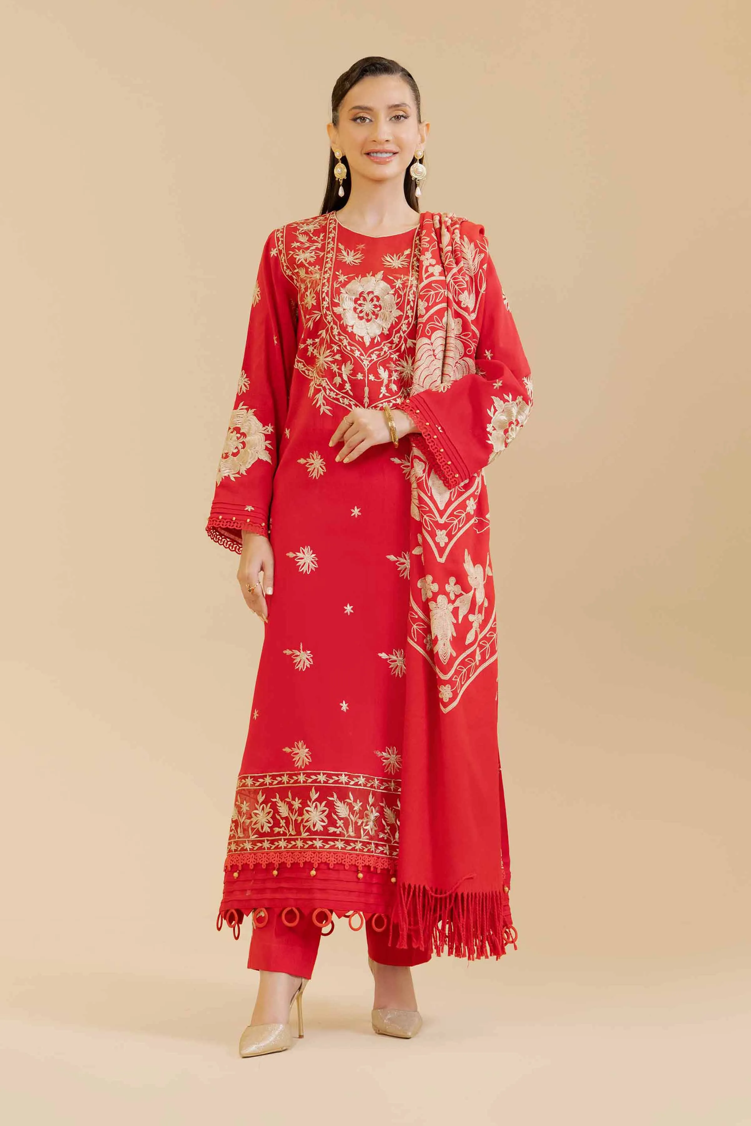 Unstitched Winter'24 - 3 Piece - Embroidered Suit - 42404296