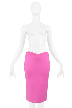 VERSACE PINK PENCIL SKIRT 2002