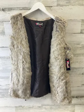 Vest Faux Fur & Sherpa By Clothes Mentor In Brown, Size: 2x