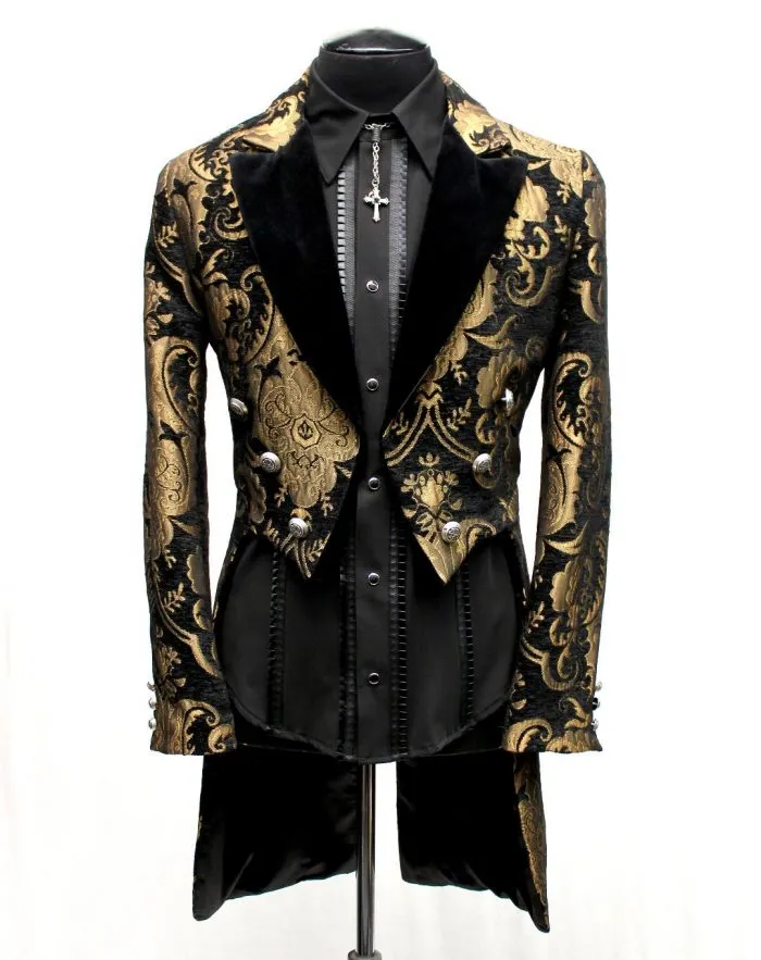 VICTORIAN TAILCOAT - Gold/Black Tapestry