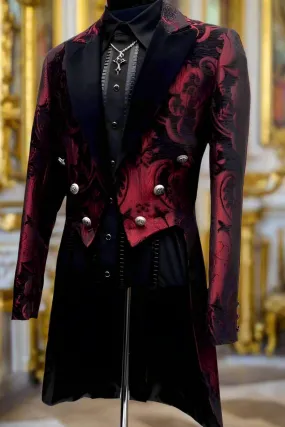 VICTORIAN TAILCOAT - RED/BLACK TAPESTRY