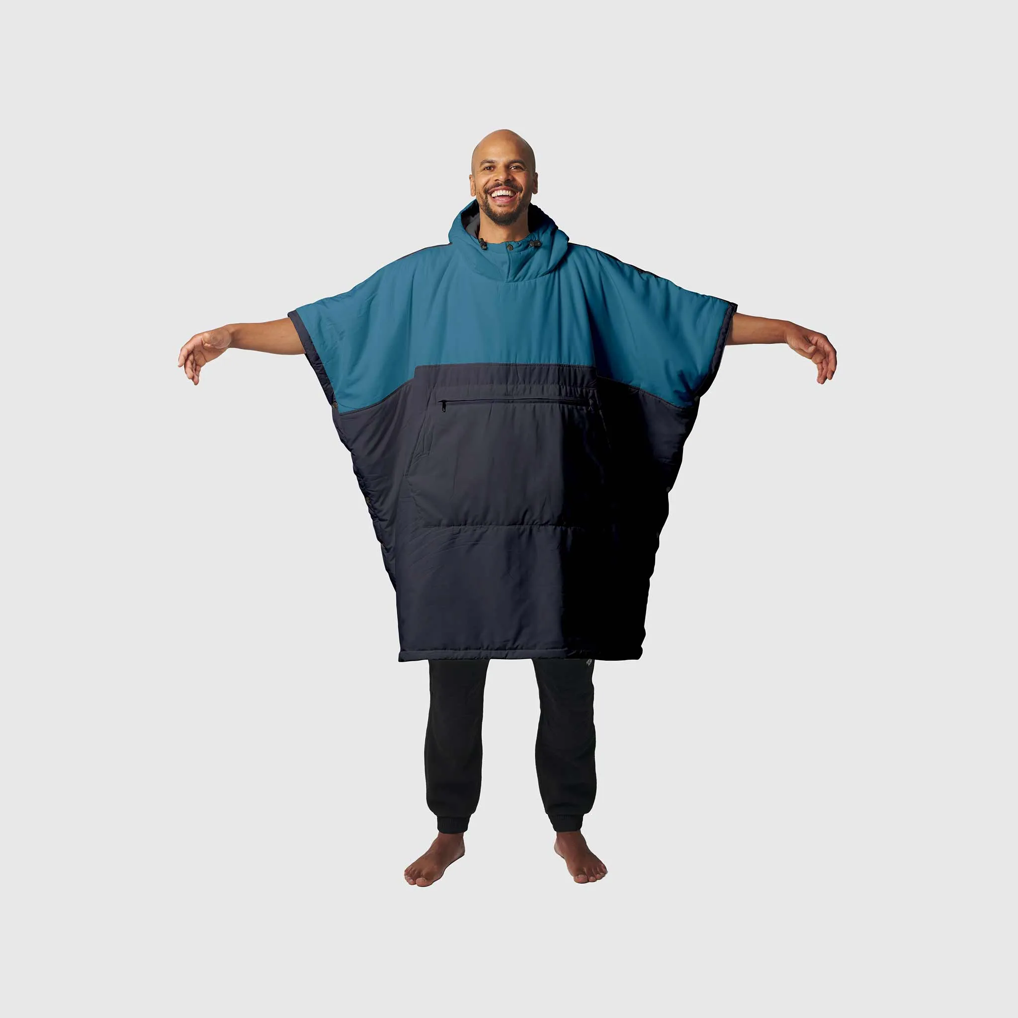 VOITED Trooper Outdoor Premium Poncho-Blanket - Blue Steel / Graphite