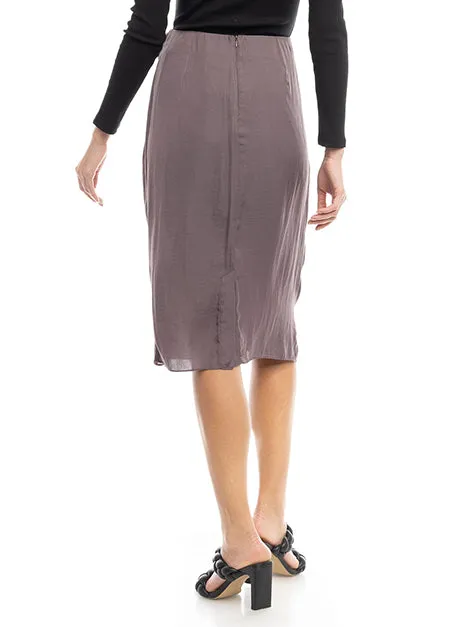 Waterfall Detail A-Line Midi Skirt