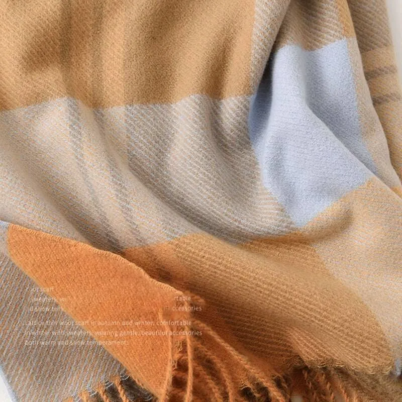 winter warm thicked blanket scarves For ladies