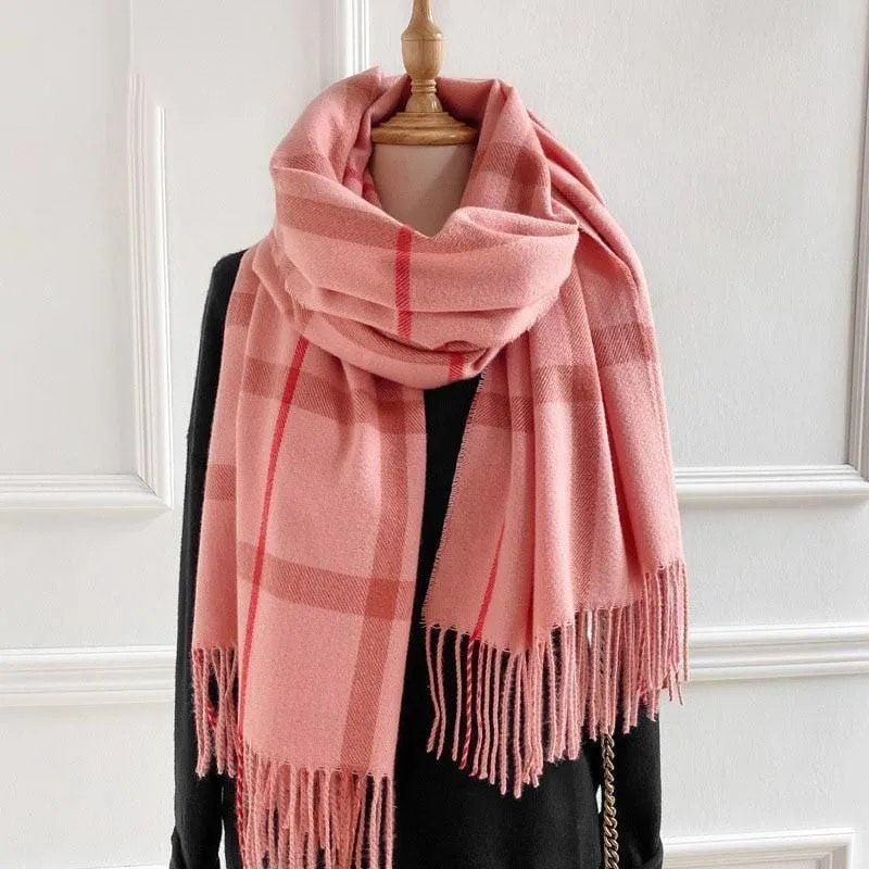 winter warm thicked blanket scarves For ladies