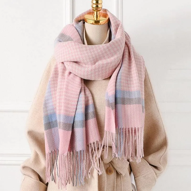 winter warm thicked blanket scarves For ladies