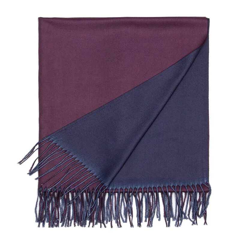 Womens Winter Scarf Cashmere Feel Shawl Wraps Soft Warm Blanket Scarves for Women（With tassels）