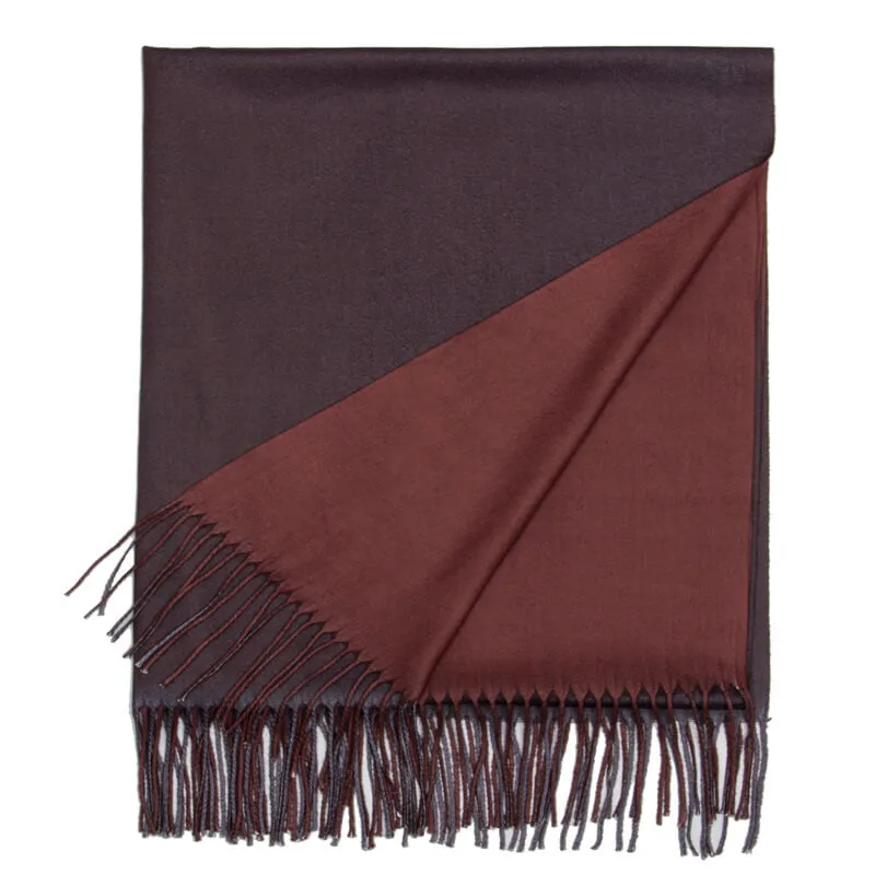 Womens Winter Scarf Cashmere Feel Shawl Wraps Soft Warm Blanket Scarves for Women（With tassels）