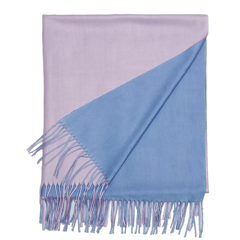 Womens Winter Scarf Cashmere Feel Shawl Wraps Soft Warm Blanket Scarves for Women（With tassels）