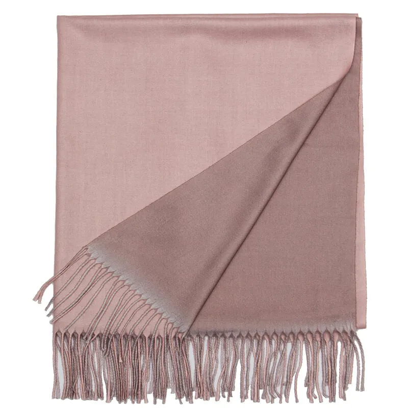 Womens Winter Scarf Cashmere Feel Shawl Wraps Soft Warm Blanket Scarves for Women（With tassels）