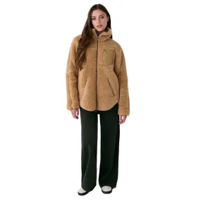 Women's Yana Teddy Zip Jacket - Carmel