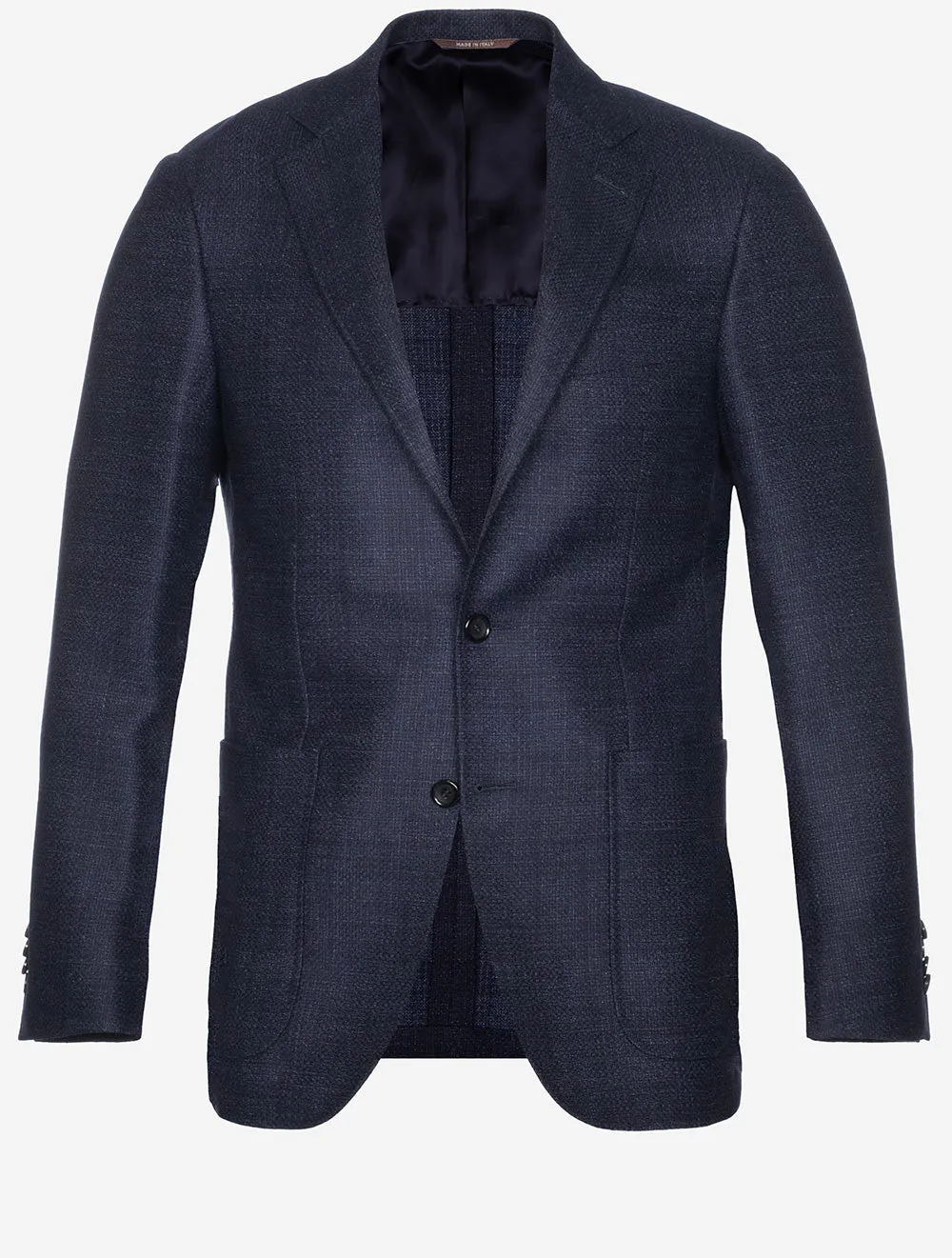 Wool Silk Cashmere Jacket Navy