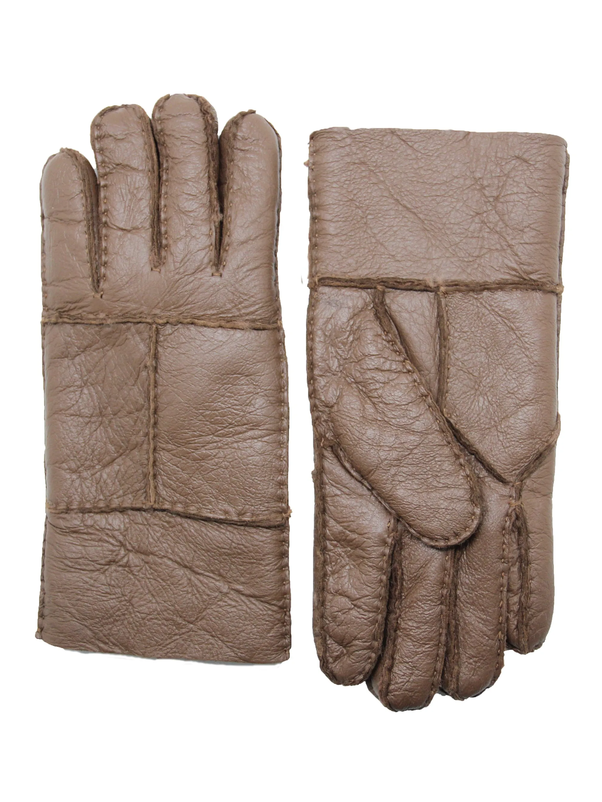 YISEVEN Men's Winter Sheepskin Shearling Leather Gloves