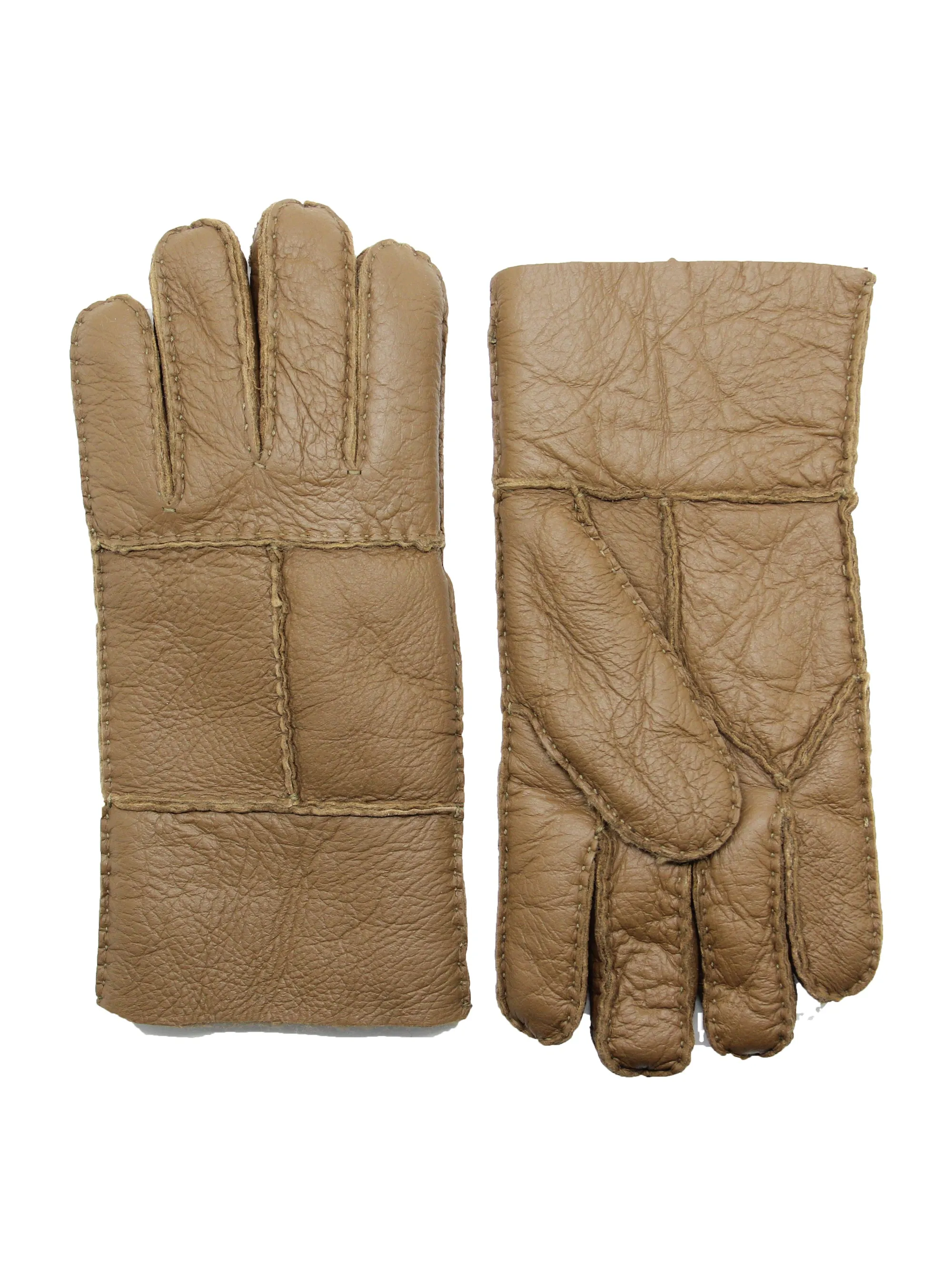 YISEVEN Men's Winter Sheepskin Shearling Leather Gloves