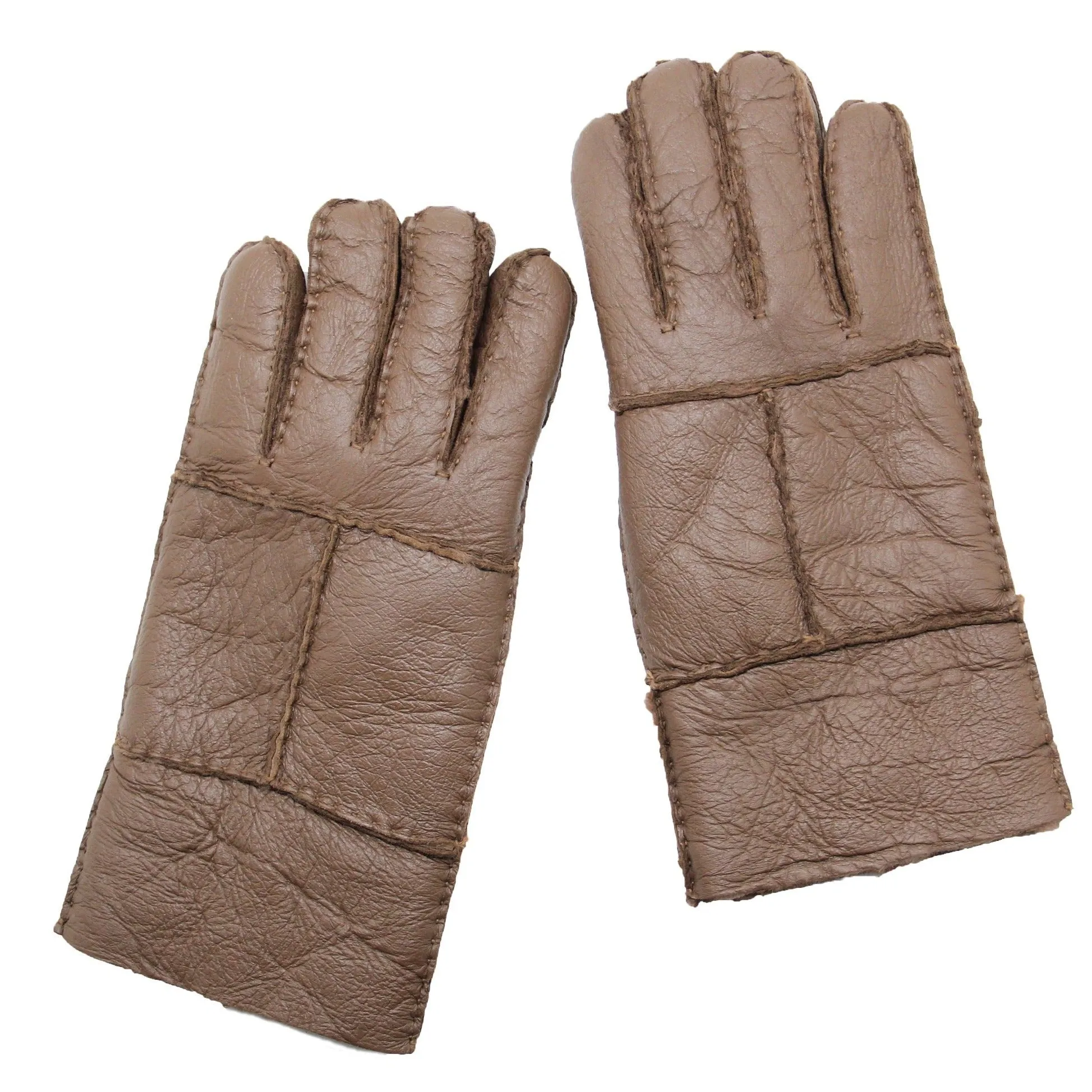 YISEVEN Men's Winter Sheepskin Shearling Leather Gloves