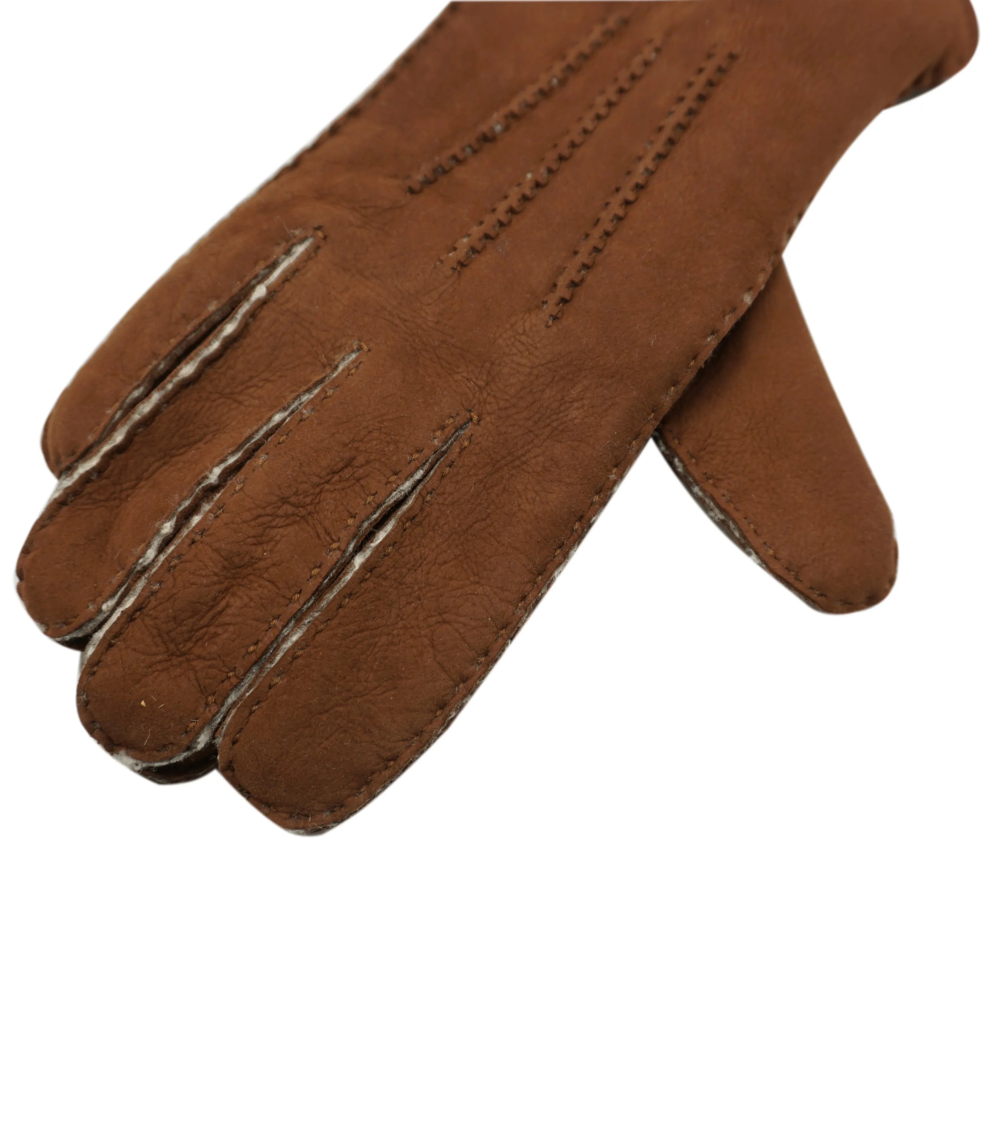 YISEVEN Women's Lambskin Handmade Curly Shearling Gloves