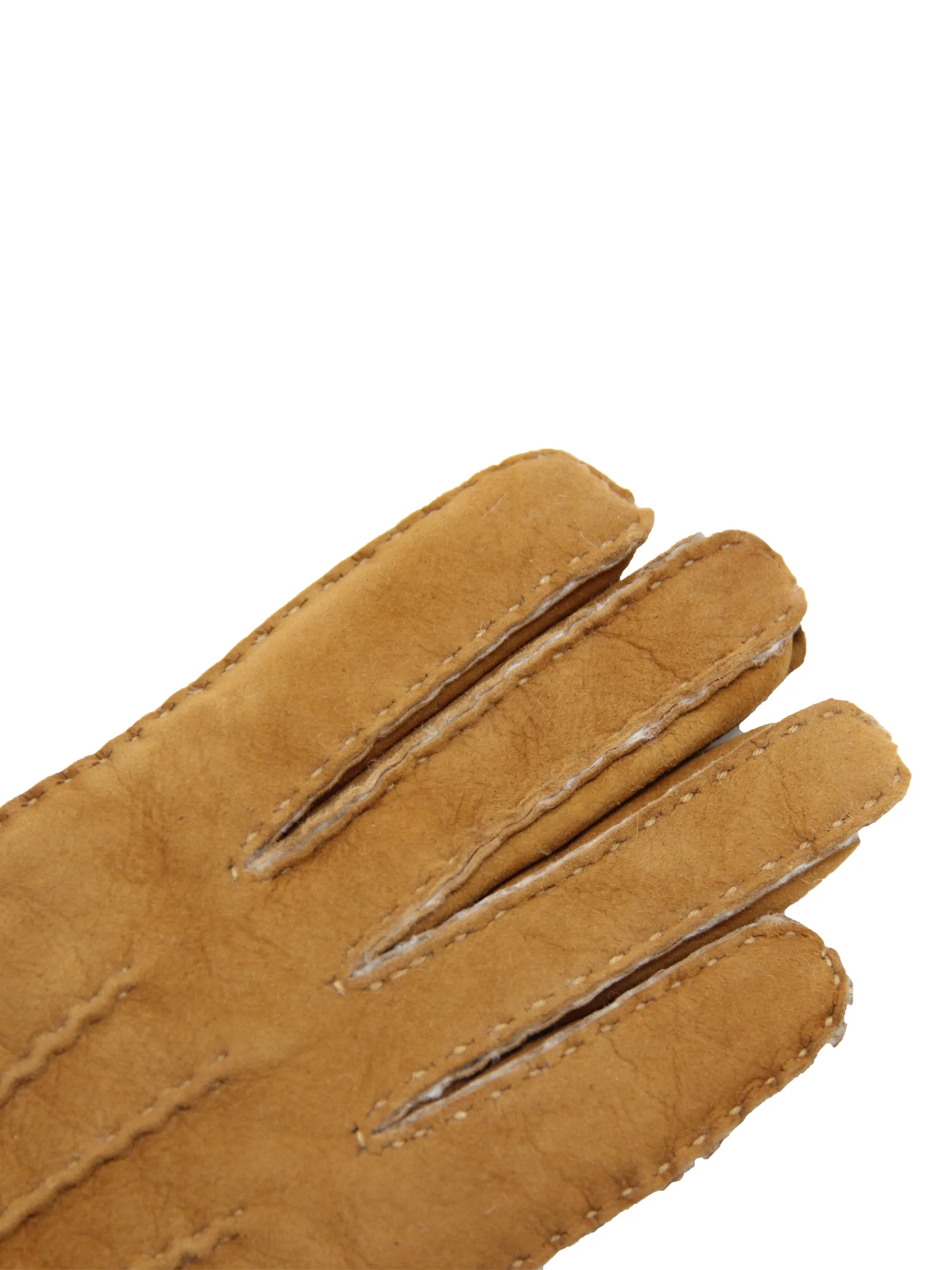 YISEVEN Women's Lambskin Handmade Curly Shearling Gloves