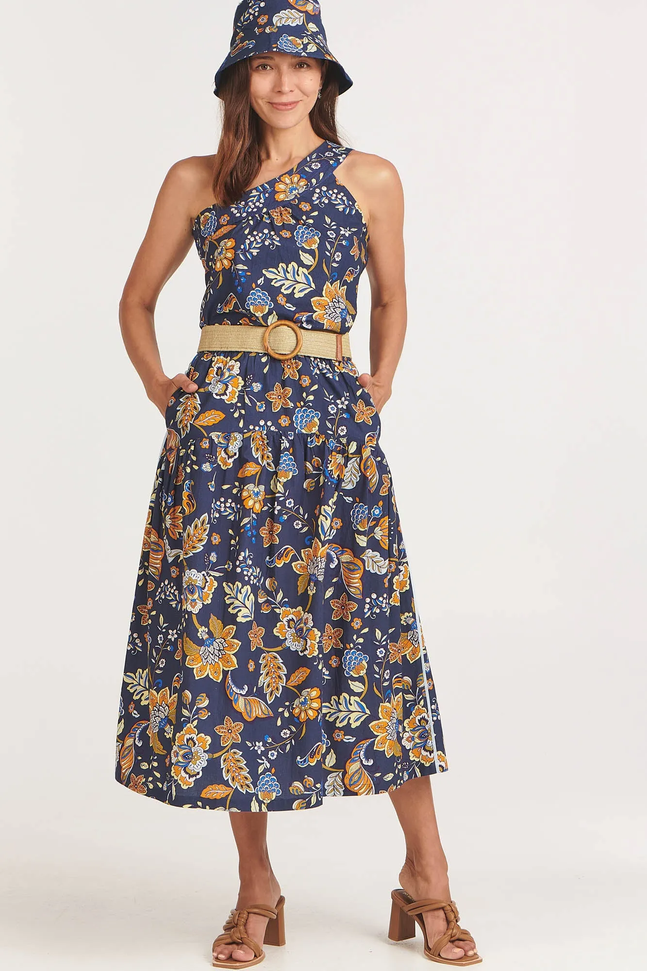 Yorke Skirt Indigo Chintz