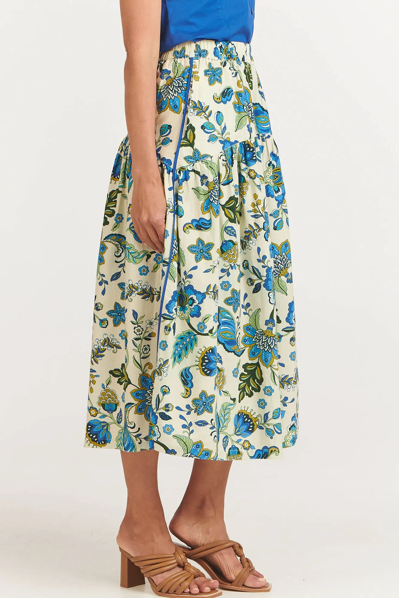 Yorke Skirt Ivory Chintz